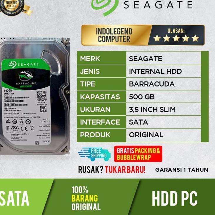 Ổ Cứng Hdd Seagate 500gb Sata Pc 3.5