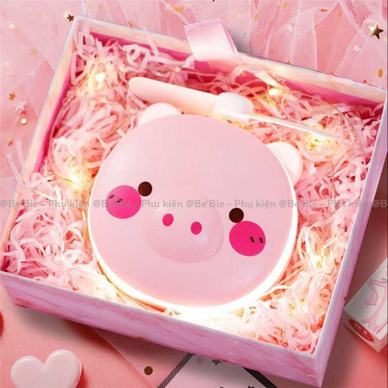 2 in 1 quạt mini heo kèm gương siêu cưng BeBie - BP090