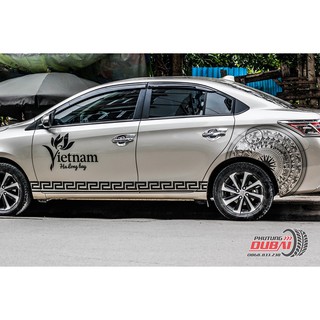 Tem dán sườn xe vios Trống Đồng