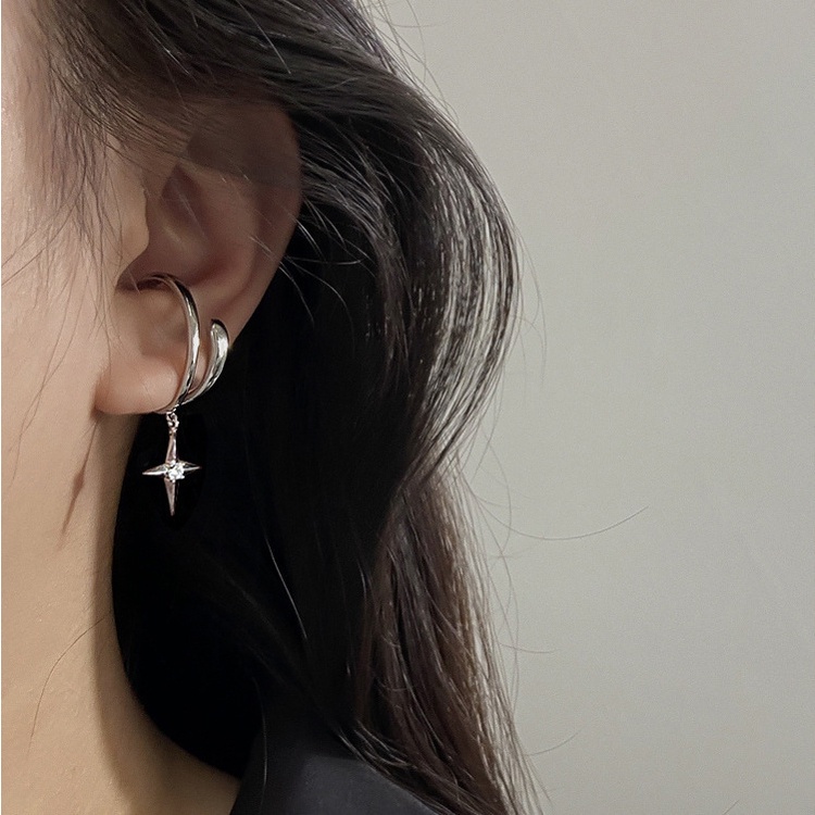 Khuyên Tai Hình Chữ Thập Phong Cách Harajuku Thời Trang Cá Tính