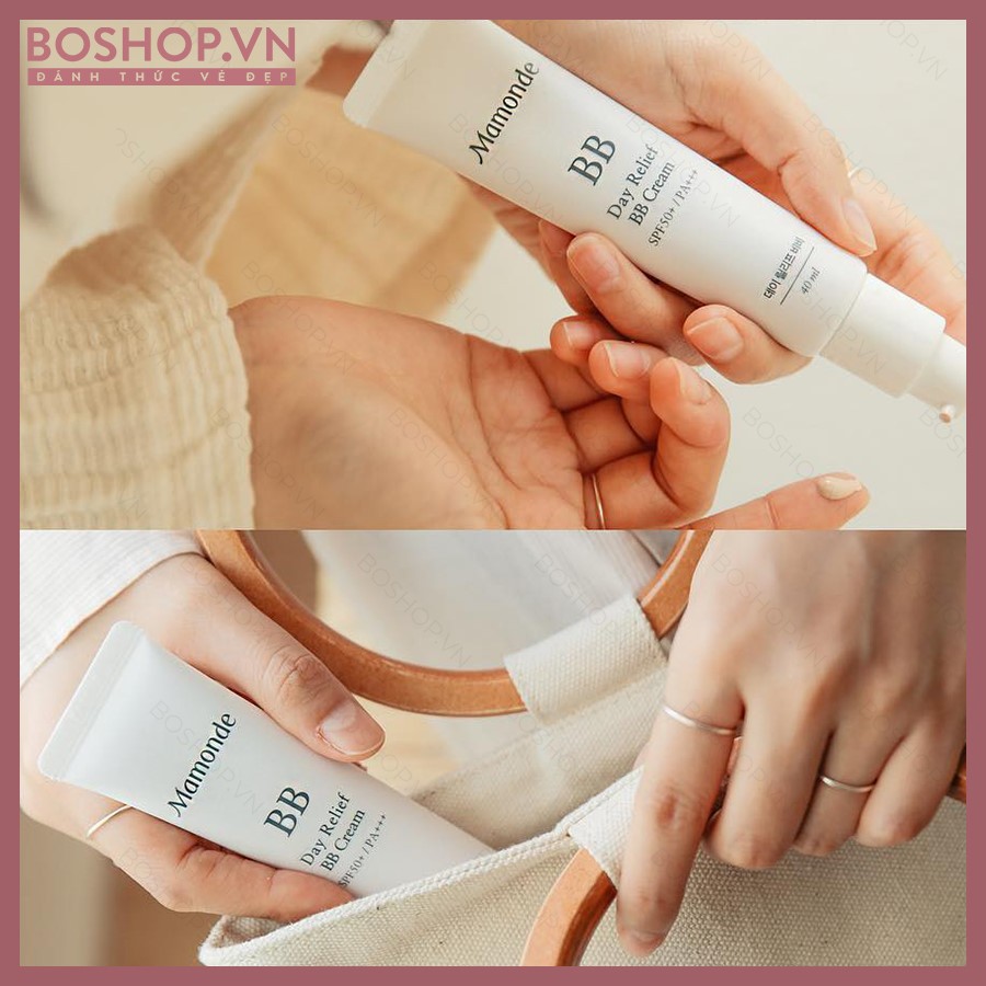 KEM NỀN MAMONDE DAY RELIEF BB CREAM SPF 50+ PA+++ 40ML TONE LIGHTBEIGE CHÍNH HÃNG - 4889