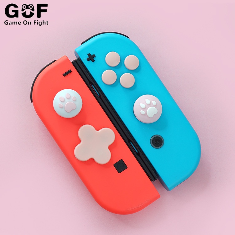 Ốp bảo vệ nút điều khiển máy chơi game Nintendo Switch hình dấu chân mèo nhiều màu sắc tùy chọn | BigBuy360 - bigbuy360.vn