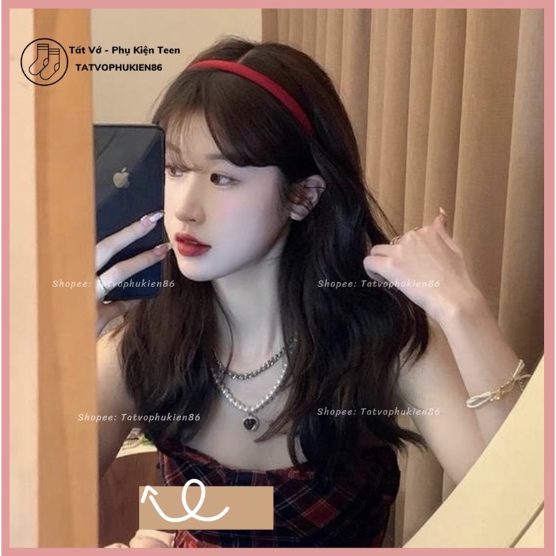 Bờm tóc hàn quốc ❤️SALE❤️ Bờm tóc cute -cho bé tết trơn vải lụa nhiều màu xinh xắn Phụ kiện tóc