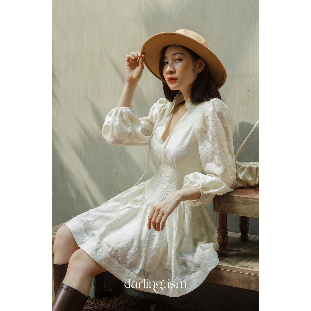đầm xoè tay dài phồng hoạ tiết hoa la hojila dress - darling.ism | BigBuy360 - bigbuy360.vn