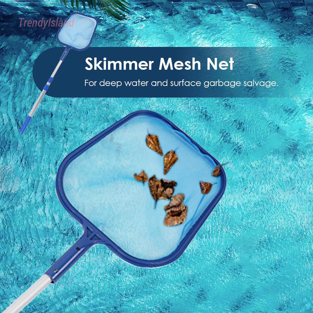 SPA Ponds Leaf Catcher Mesh Bags Swimming Pool Skimmer Net with Telescopic Pole Cleaning Tools