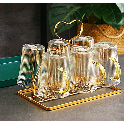 ❌THANH LÝ HÀNG LỖI❌ Giá úp ly cốc hàng trưng bày, xước sơn nhẹ - Khay úp cốc Decor p/c Bắc Âu