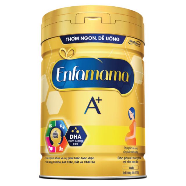 Sữa bột Enfamama A+ socola, Vani 830g