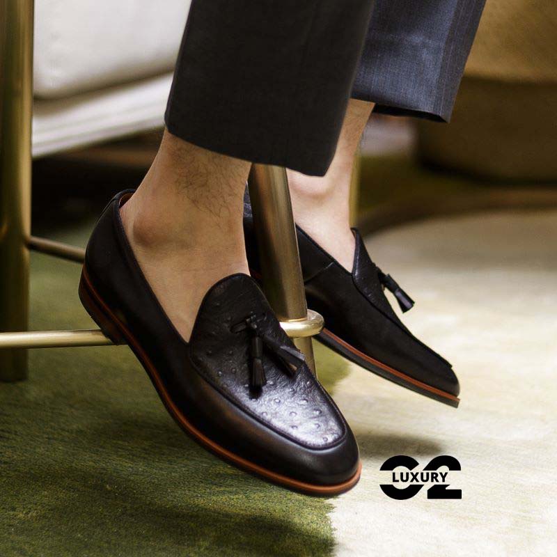 Giày lười nam Luxury dáng Loafer Shoes BL021-18 giày nam công sở chất liệu da bò thật nhiều size