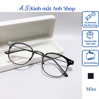 Kính tròn bầu thời trang chất liệu kim loại 9225