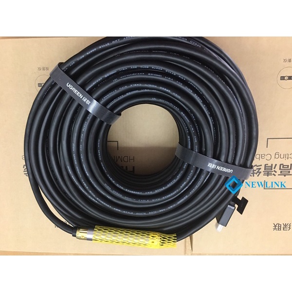 Cáp HDMI Tròn Dẻo Hỗ Trợ 4K Ugreen HD104 Chính Hãng 30m-40m-50m cao cấp CÓ IC Khuếch đại