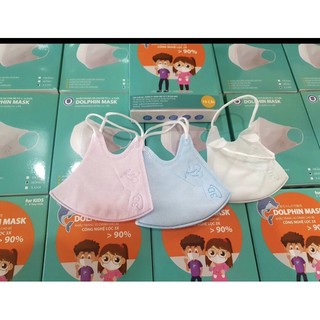 Khẩu trang y tế, khẩu trang 3d cho bé mẫu giáo 1-6 tuổi DOPHIN