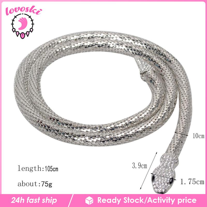 Thắt Lưng Dây Xích Hình Rắn Thời Trang Cho Nữ