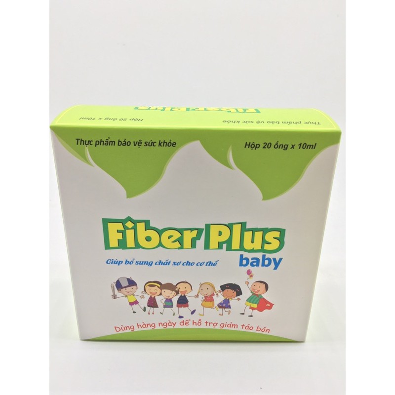 MEN ỐNG FIBER PLUS BABY- BÉ KHÔNG CÒN TÁO BÓN HỘP 20 ống