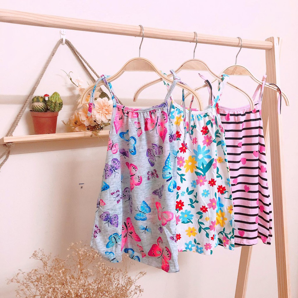 XẢ LỖ ☀️ Váy cotton bé gái vnxk carter siêu xinh 🌈 Váy 2 dây cho bé cotton vnxk siêu mát mẻ - Lá Kids Shop