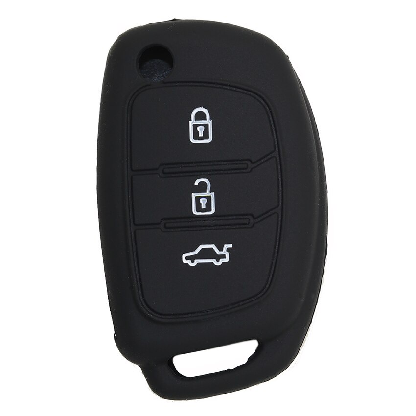 Ốp chìa khóa silicon 3 nút cho Hyundai ix45 i10 i20 i30 ix25 ix35 Elantra Accent Avante Grand Porter