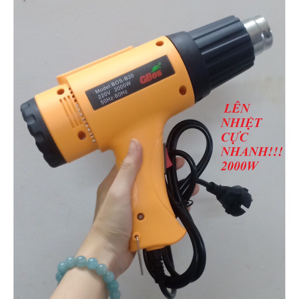 Máy khò nhiệt, thổi hơi nóng 2000w, Máy Khò Nhiệt Nóng Công Suất 2000W,máy khò màng co nhiệt pvc,MÁY KHÒ NHIỆT TIỆN DỤNG