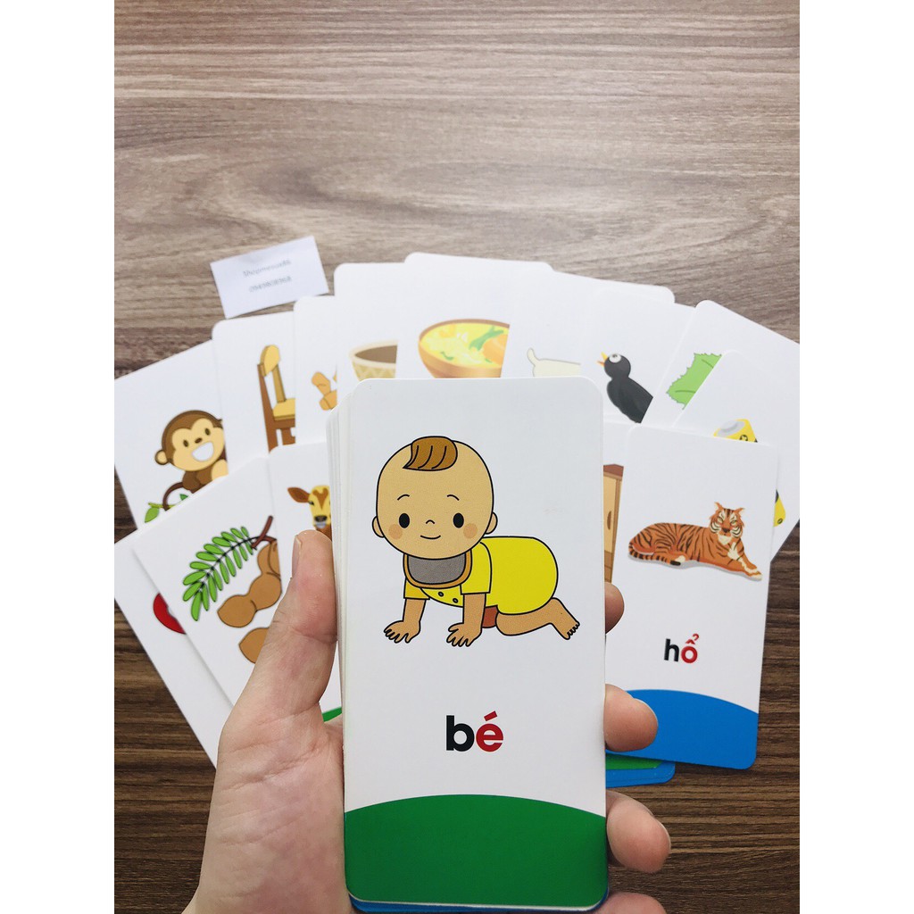 Bộ 44 thẻ flashcard học tiếng việt có chữ ghép và chữ đơn,chữ số_ thẻ học tiếng việt cho bé