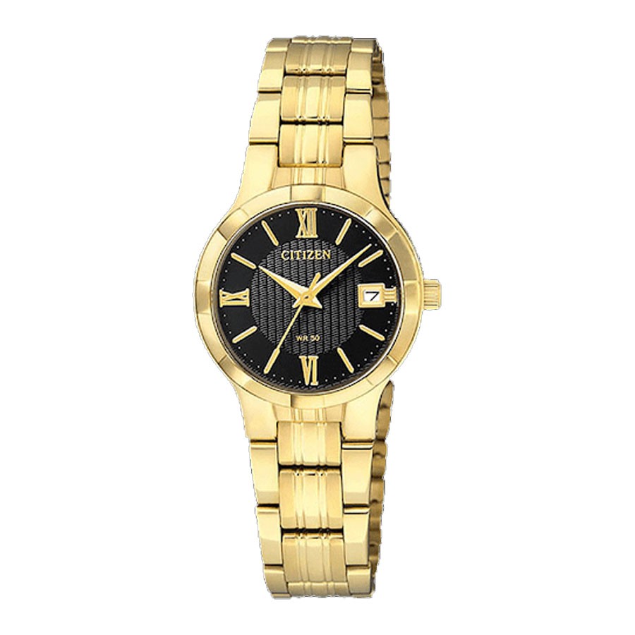 Đồng Hồ Nữ Citizen Dây Thép Không Gỉ EU6022-54E - Mặt Đen