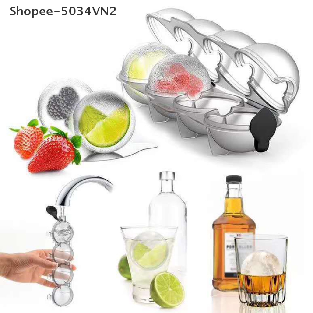 Khuôn Silicon Làm Đá 4 Lỗ Mềm Mại Cấp Thực Phẩm Tiện Dụng Shopee-5034VN2 2021