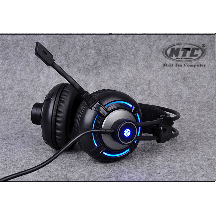 Tai nghe chụp tai chuyên game HP H300 có led và rung - Bass mạnh (Đen)