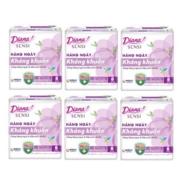Combo 6 gói Băng vệ sinh hàng ngày Diana Daily