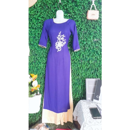 Thanh lý bộ áo dài voan xanh