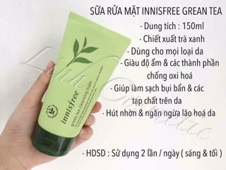 Sữa rửa mặt trà xanh