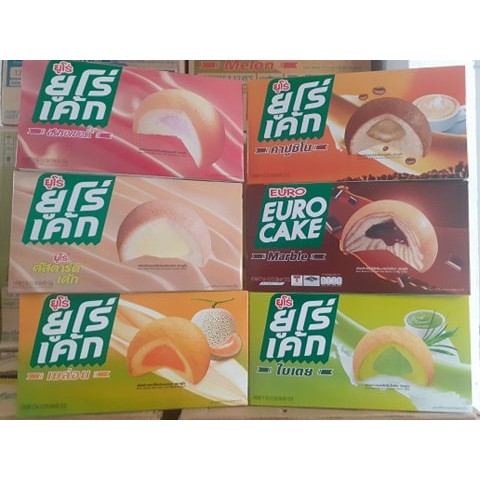 Bánh trứng thái EURO CAKE hộp 12 cái đủ vị