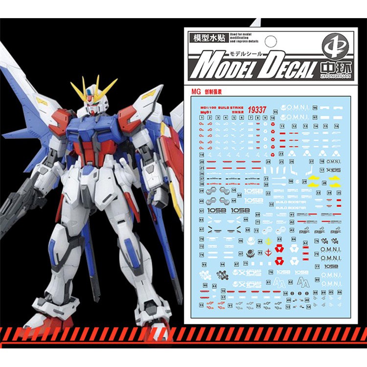 Decal nước MG Build Strike Gundam