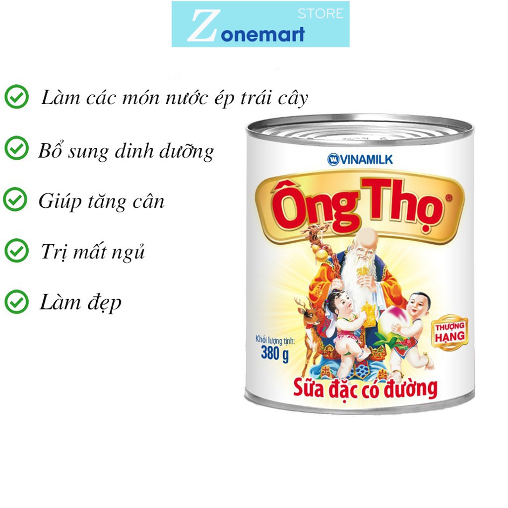 Sữa đặc ông thọ vinamilk lon trắng bật nắp B051