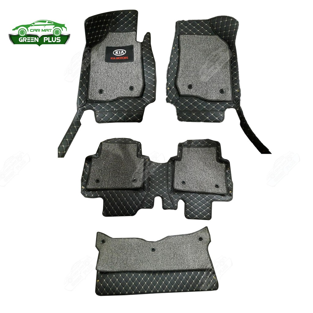 Thảm lót sàn ô tô 6D Kia Carens chống nước, không mùi, phủ kín 90% sàn xe