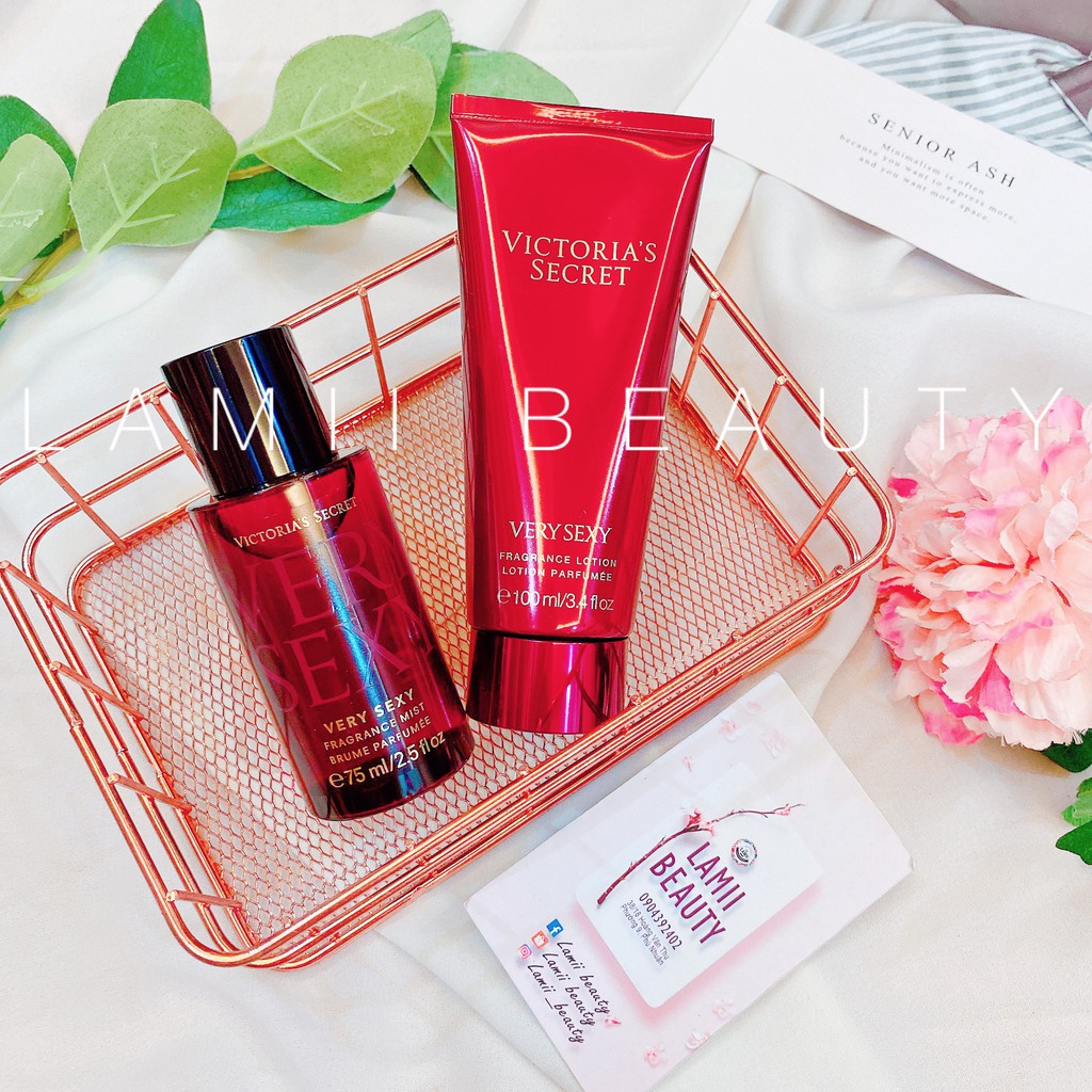 set nước hoa và dưỡng thể VICTORIA SECRET VERY SEXY