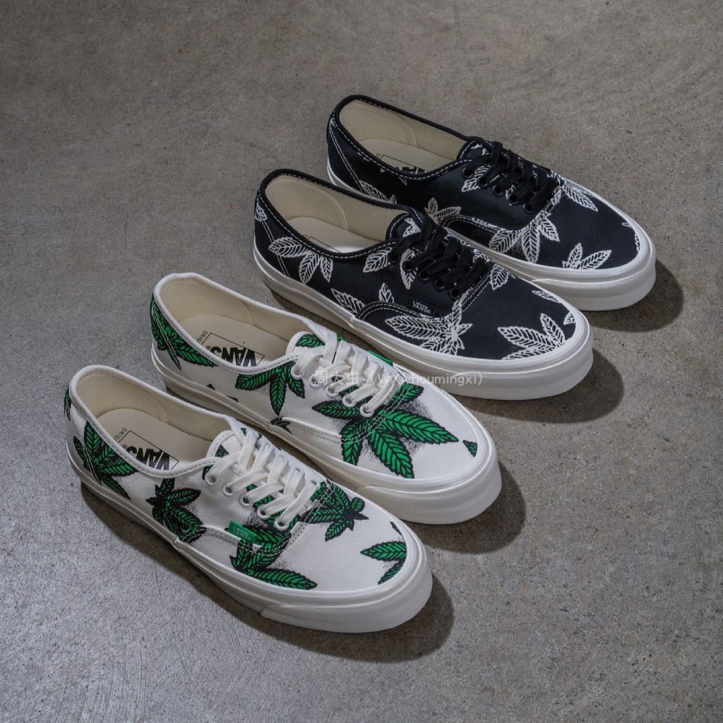 Giày Thể Thao VANS VAULT OG Auth LX 21ss Cổ Thấp Vải Canvas In Họa Tiết Lá Phong Retro Cao Cấp Cho Nam Nữ