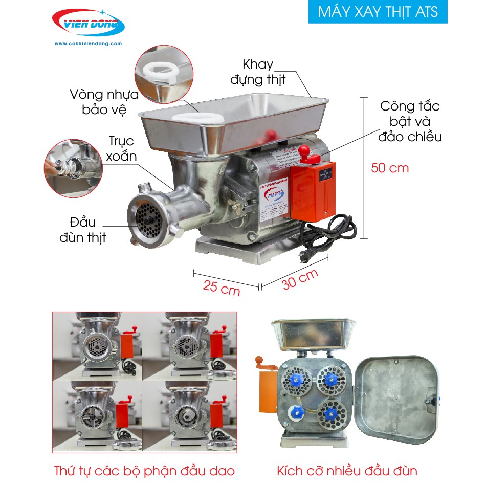 Phụ kiện máy xay thịt công nghiệp Viễn Đông AKS-TS