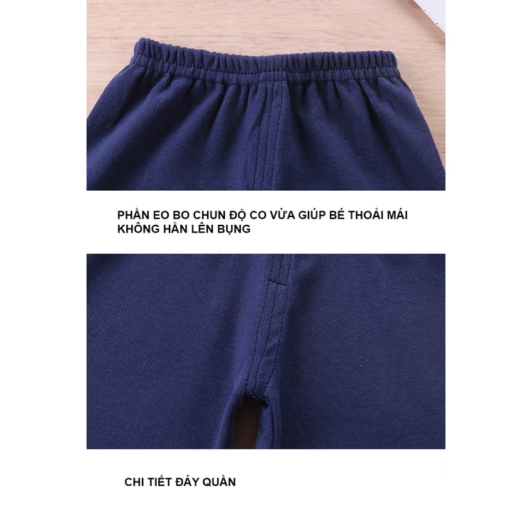 Bộ dài tay thu đông Cotton Quảng Châu cho bé trai bé gái 6-15kg BT01