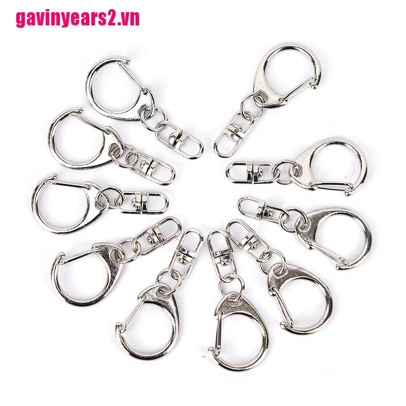 Set 10 chiếc móc khóa bạc tiện dụng