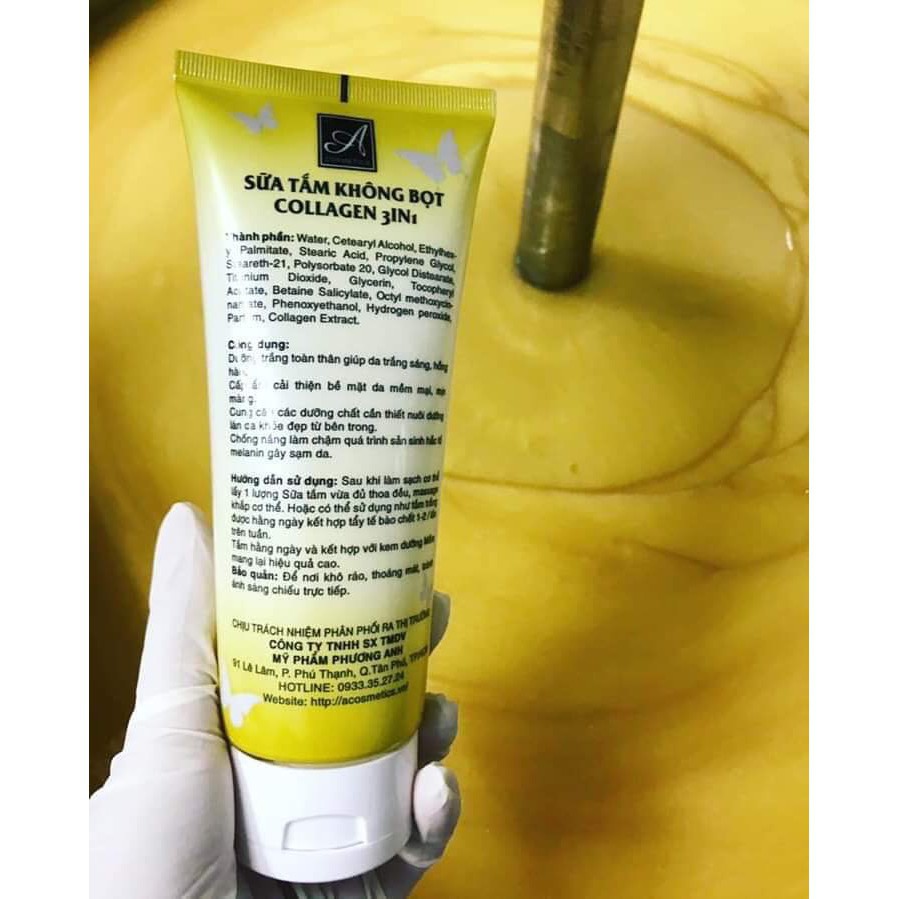 Sữa Tắm Trắng Da Không Bọt Collagen A Cosmetics 3in1 (Collagen ACosmetics ACosmetic) Mỹ Phẩm Phương Anh A Cosmetic | BigBuy360 - bigbuy360.vn