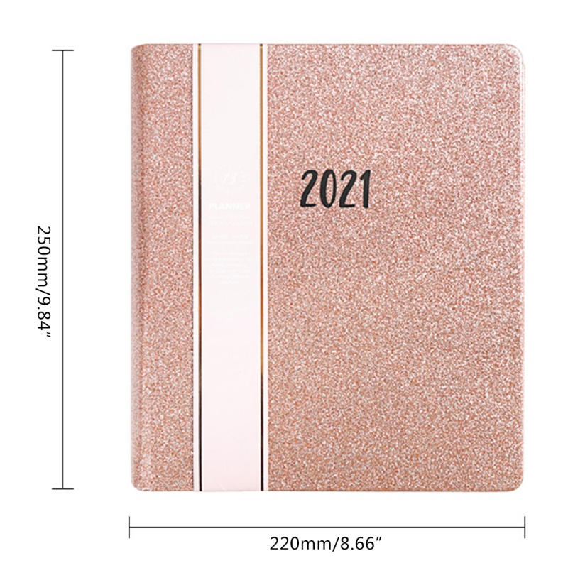 Sổ Tay Lập Kế Hoạch Agenda B5 2021 Bằng Da Dày Dặn