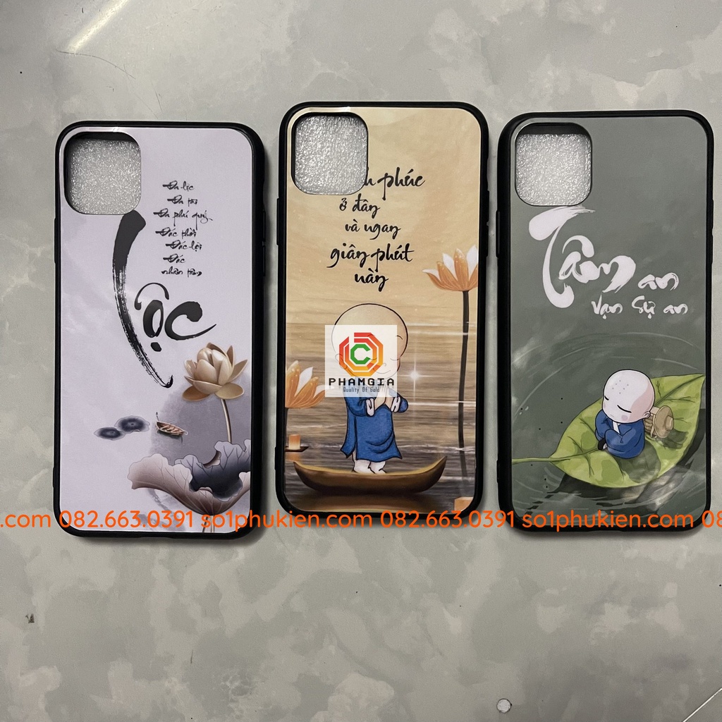 Ốp lưng ép kính iphone 11/11 pro/11 promax/ 12/ 12 promax/ 13 mini 13 13 promax in hình thư pháp