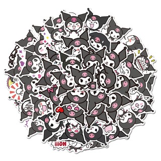 Set 50 miếng hình dán nhân vật hoạt hình Kuromi chống thấm nước đáng yêu