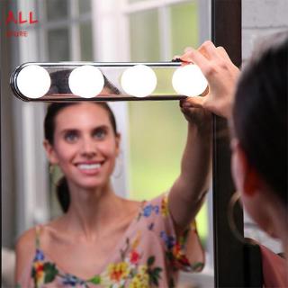 [Hàng mới về] Đèn LED 4 bóng dùng pin siêu sáng gắn gương trang điểm studio
