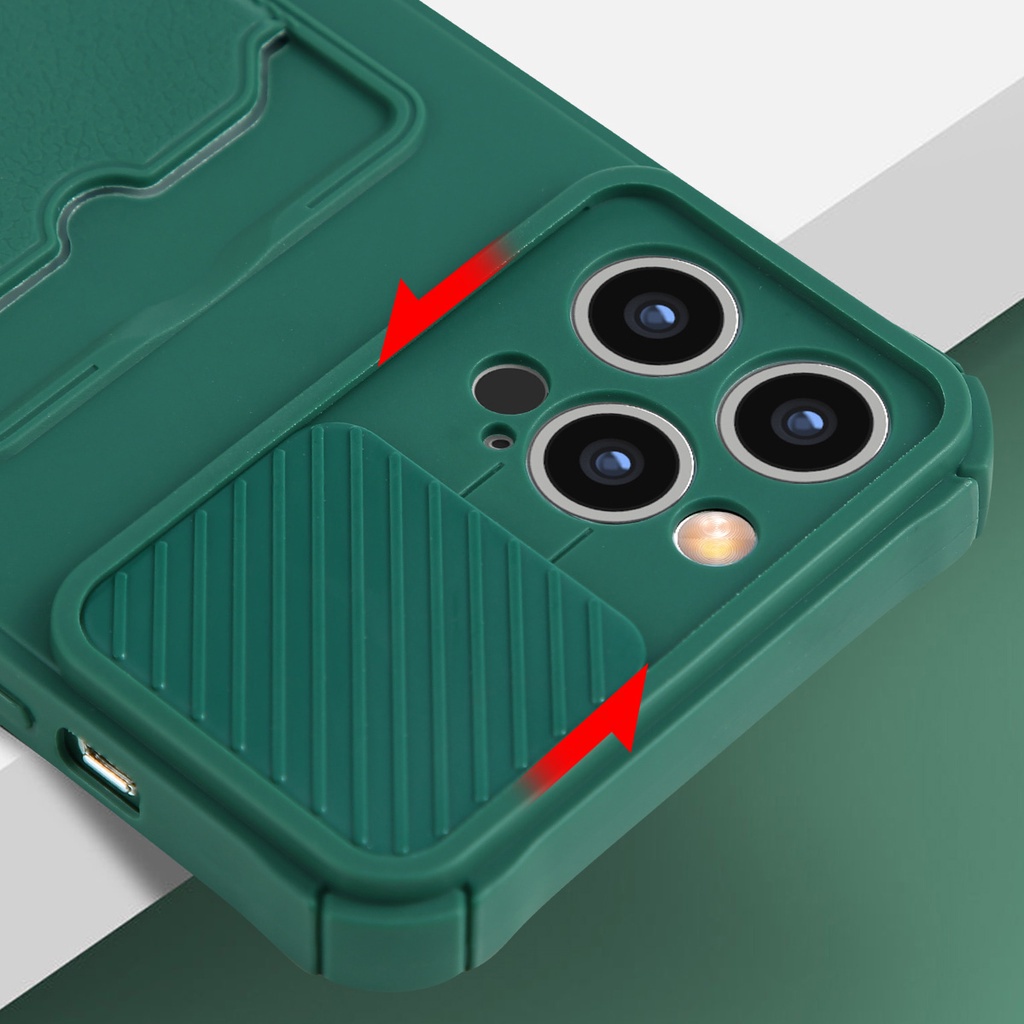 Ốp điện thoại mềm chống sốc bảo vệ camera với khe đựng thẻ cho Samsung Galaxy A52S A52 A72 A32 A22 A02S A03S 4G 5G