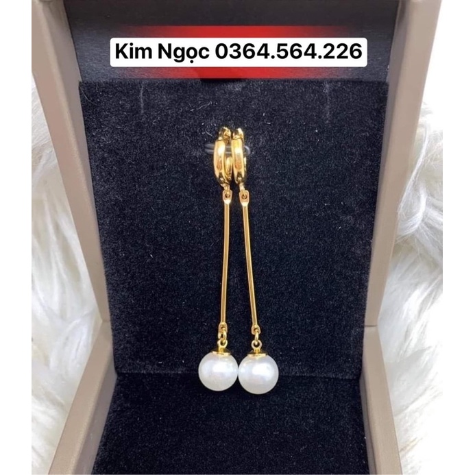 Bông tai trai dài mạ vàng cao cấp bền đẹp xịn Kim Ngọc