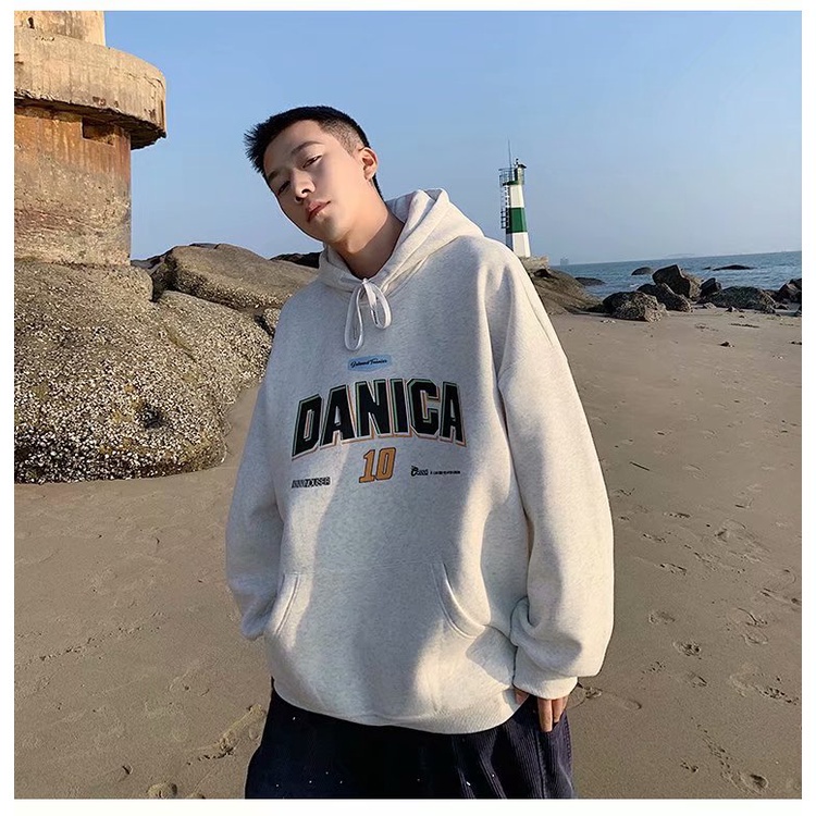 [ Mã 12FASHIONSALE1 giảm 10K đơn 50K ] Áo Hoodie Dáng Rộng In Chữ Phong Cách Harajuku Nhật Bản Size M-8Xl Cho Nam | BigBuy360 - bigbuy360.vn