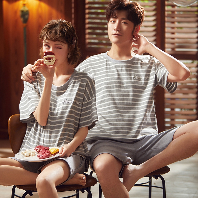 Bộ Đồ Ngủ Y2578 Ngắn Tay Cho Cặp Đôi | BigBuy360 - bigbuy360.vn