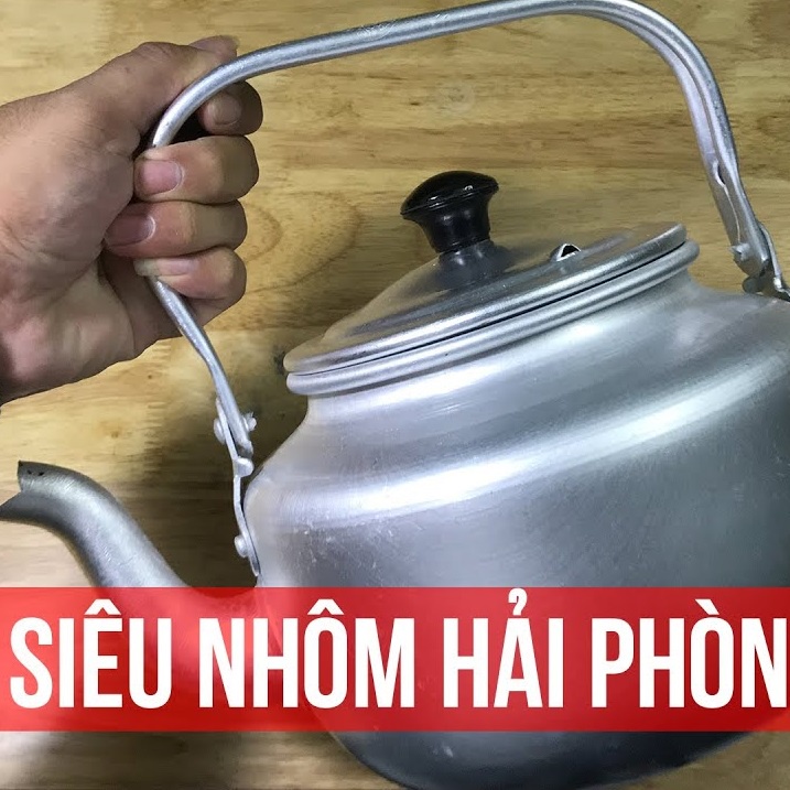 Ấm Nhôm Đun Nước 1 lít nhôm Hải Phòng chính hãng dày đẹp - ảnh thật