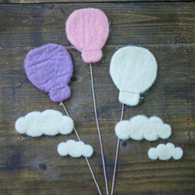 Set 9 Bong Bóng Hình Khủng Long / Ngôi Sao / Đám Mây / Trái Tim Làm Phụ Kiện Chụp Ảnh Cho Bé