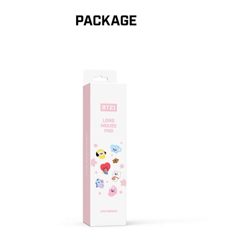 Tấm lót chuột dài chính hãng in hình BTS BT21