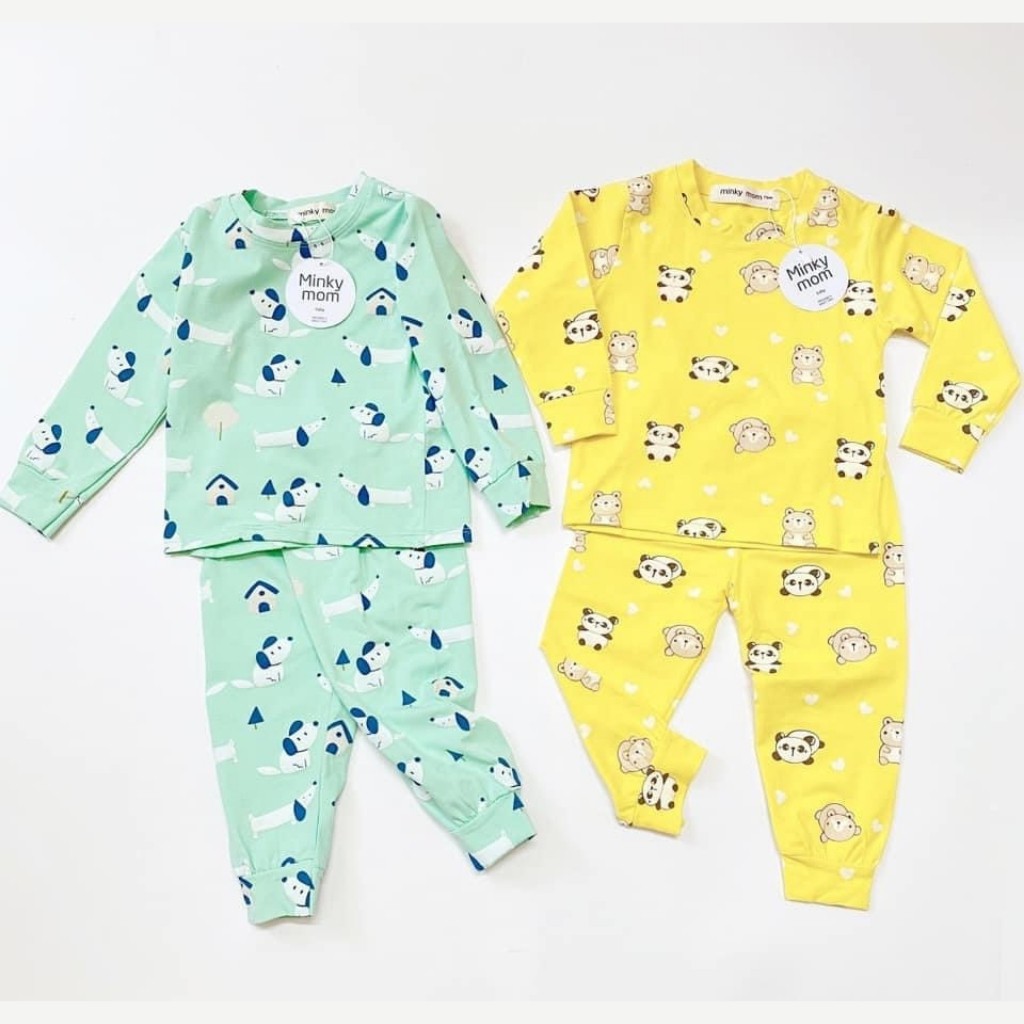 Bộ quần áo thu đông cho bé trai bé gái Minky Mom dài chất cotton cao cấp mềm mịn thấm hút tốt ATKID Việt Nam