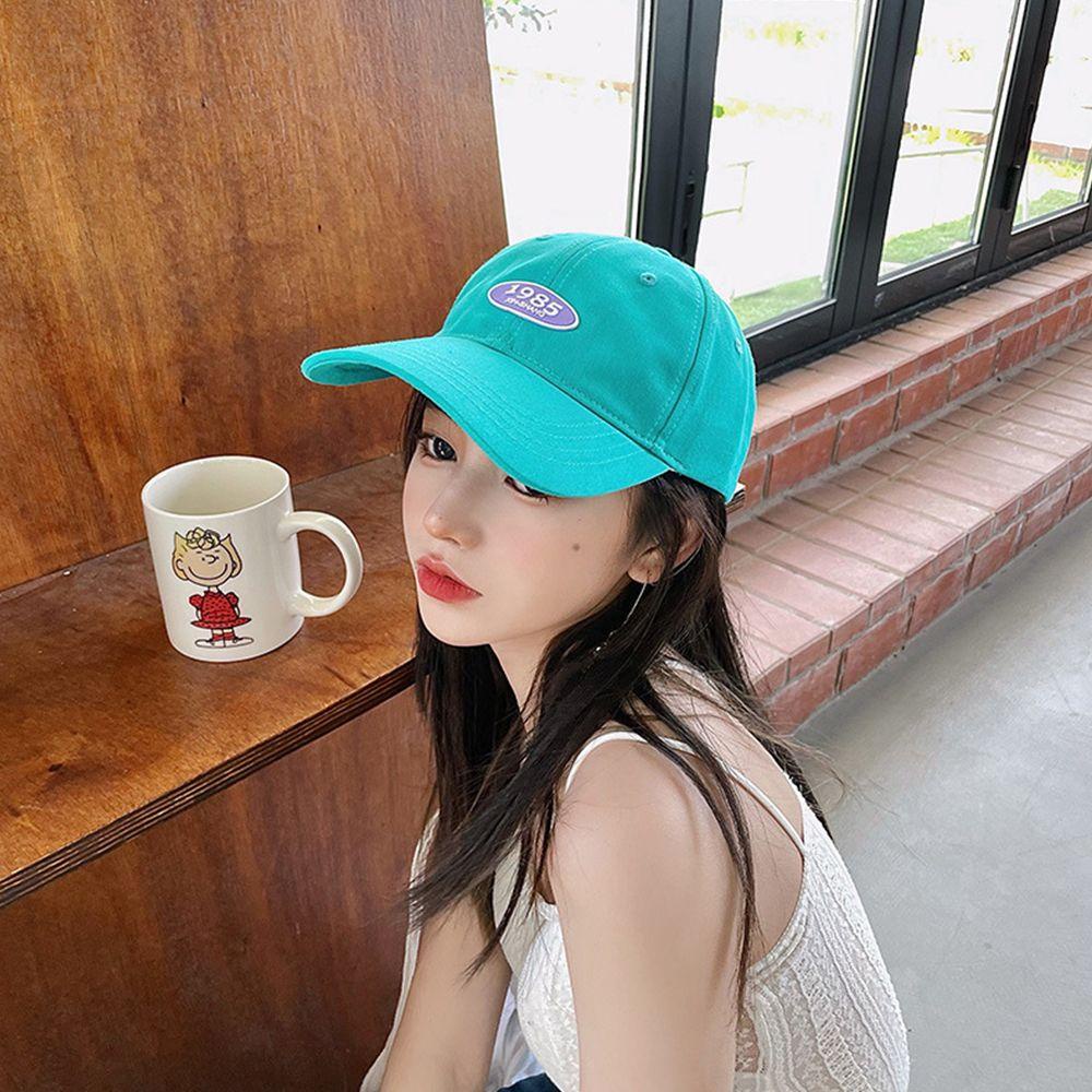 Mũ Lưỡi Trai Cotton Họa Tiết Số 1985 Thời Trang Đường Phố Hàn Quốc